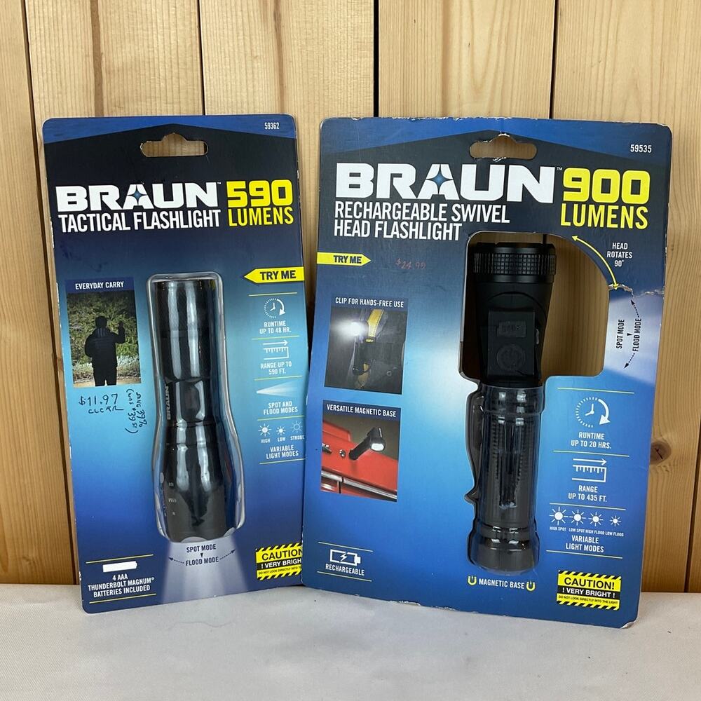 Braun Flashlights - (See Description For Details)